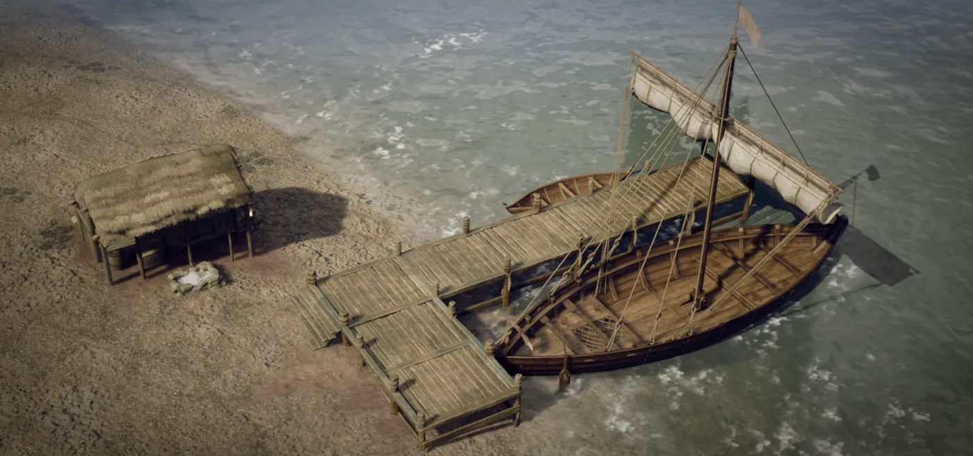 Bateau amarré à un quai de homestead